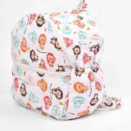 Organic Cotton Baby Diaper Backpack Monkey Print, Backpack-image-40