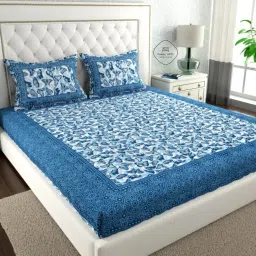 180 TC Cotton Double Jaipuri Prints Flat Bedsheet-image-24