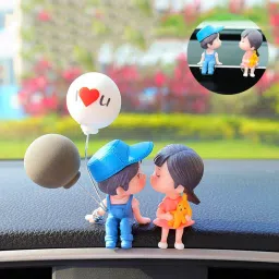 Kissing Couple with Balloons as a Toy, Keychain and Showpiece Decorative Showpiece-8 cm-image-33