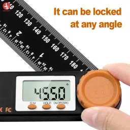 jawsons ™ Digital Angle Finder Tool - 7inch 0-360 Degree LED Digital Protractor with Horizontal Vertical Bubble Levels and Ruler Magnetic Electronic Level image 4