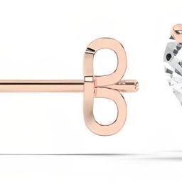 92.5 Silver Rose Gold Plated Heart Soli Solitaire Earring Set Zircon Silver Stud Earring-image-3