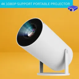 SACRO Mini HD Projector for Home 4KSupport With Built-in App Netflix/Prime/YouTubeD113 (4500 lm / 1 Speaker / Wireless / Remote Controller) Portable Projector-2