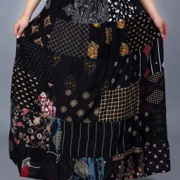 Women Printed Regular Black Skirt-image-73