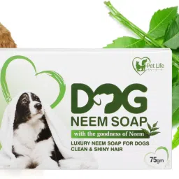 Dog Neem Soap For Cleans Dirt, Dust For Labrador Retriever Dog | Healthy Hair - 75 ml Pet Coat Cleanser-1