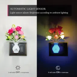 inspirecloud auto ON/Off Sensor plugin with Multicolor Light Illuminate Pack of 2 Night Lamp image 3