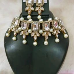 Alloy Platinum White Jewel Set-image-60