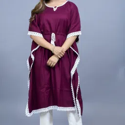 Solid Rayon Women Kaftan-image-29