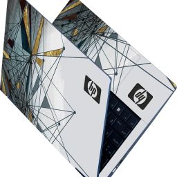 Anweshas Full Body Laptop Skin Sticker - HP Logo Geometric Design Self Adhesive Vinyl Laptop Decal 15.6-image-10