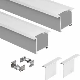 Conciled 1 Meter Profile Channels Without LED Straight Linear (25x25mm) 0 W 1.5 cm Tube Light-image-3