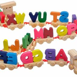 Wooden Alphabet Double Letters Train (A-Z) English Vocabulary Building Train-39