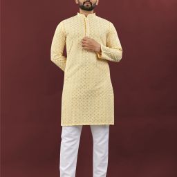 Men Woven Design Cotton Blend Ethnic Dress-image-25