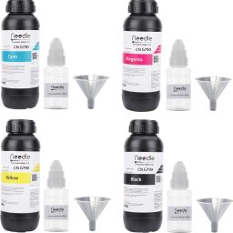 Needle 4x500 gms GI 790 for G1010 G2000 G2002 G2010 G2012 G3000 G3010 G4000 Printers Black + Tri Color Combo Pack Ink Bottle-15
