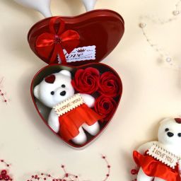 Artificial Flower, Soft Toy Gift Set-image-0