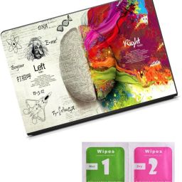 Anweshas Printed on 3M Vinyl, Premium Quality, HD, UV Printed, Laminated, Bubble Free, Scratchproof, Washable, Easy to Install Laptop Skin/Sticker/Vinyl/Cover for 13.1, 13.3, 14.1, 14.4, 15.1, 15.6 inches with Set of Applier for cleaning a top of laptop (Brain Decal) vinyl Laptop Decal 15.6-25
