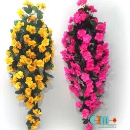 Artificial Creepers hanging flower Multicolor Daisy Artificial Flowerwith Pot-22