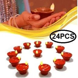 Water Sensor LED Diya – Pack of 6 Plastic (Pack of 24) Table Diya Set-image-82