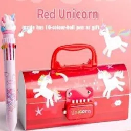 KBK - 7077 - UN UNICORN - THEMED ART & DECORATION Art Plastic Pencil Box-image-65