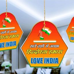 Love India Printed Republic Day Independence Day Decoration Hanging 10 Pcs Paper Cut-outs-image-45