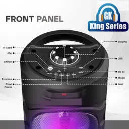 Gk King Series Portable Speaker with 12 Hours Playback, RGB LED, 40 W Bluetooth Party Speaker 40 W Bluetooth Party Speaker image 4