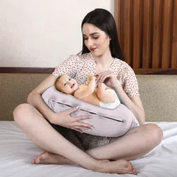New Born Baby Multifunction Nursing Pillow 1Kg Microfibre (22" x 21.5") Breastfeeding Pillow-image-67