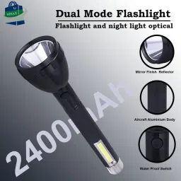 2Mode PowerFull Led Rechargeable Long Range Torch Up_to1 Km With BackLight 6 hrs Torch-19
