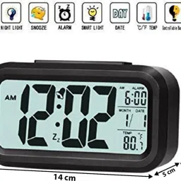 pormono Digital Black Clock image 3