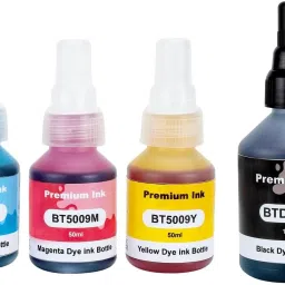 GPN PRINT BTD60 BT5000 Refill Ink Compatible for Brother DCP-T300 Black + Tri Color Combo Pack Ink Bottle-10