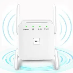CLEGO AC1200 Dual Band WiFi Repeater| Range Extender, Boost Signal Strength Wireless Router 2.4 GHz 1200 Mbps Wifi Speed Dual Band External Antenna Both (Ethernet and ADSL) image 2
