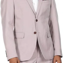 Men Single-breasted Self Design Suit-image-49