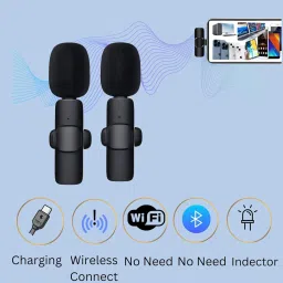 rasu craft K-9 Wireless Collar Mic for Android DSLR Type-C Lavalier Lapel Noise Reduction Wire Less image 3