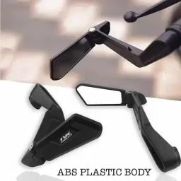 Motorcycle Lever Guard With Integrated Rear View Mirror ABS Plastic Body Handlebar Hand Guard-image-3