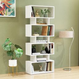 Forrel Bookcase, Multipurpose Home Decor Storage Rack Showcase, Engineered Wood Open Book Shelf-picture-17