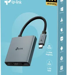 TP-Link UH3020C USB 3.0 Type-C 3 in 1 Hub 4K@60Hz HDMI 100W Powerful Fast Charging USB Adapter image 4