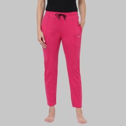Women Solid Pink Track Pants-image-67