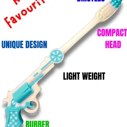 bigbro Kids Toothbrush with Extra Soft Bristles Gun Design Toothbrushes (Pack of 4) Extra Soft Toothbrush image 3