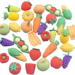 Fruits Vegetable Eraser /Rubber Birthday Return Gifts for Kids (Pack of 24 pcs) Non-Toxic Eraser-9