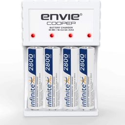 Envie Ultra Fast Charger ECR 20MC with 4 nos of AA 2800 mAh Rechargeable Batteries | for AA & AAA Ni-Cd & Ni-mh Rechargeable Batteries with LED IndicatorCamera Battery Charger-picture-33
