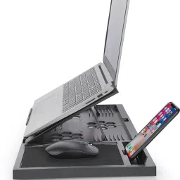 JD FRESH Adjustable Multi-Angle Portable Laptop Stand for Desk with Mobile with Mouse pad Laptop raisers Computer Accessories Laptop Holder for Desk Laptop Stand image 4