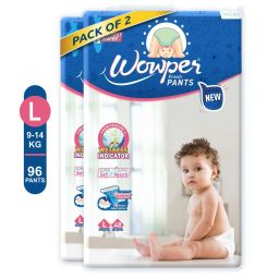 Fresh Baby Diapers Pants by Doms|Wetness Indicator| Upto 12Hrs Absorb | 9-14 Kg - L-17