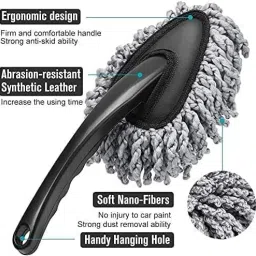 pakoecart Car Microfiber Duster with Extendable Handle Wet and Dry Duster (Pack of 2) Wet and Dry Duster Set image 3