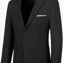 Men Solid Single Breasted Formal Blazer-image-6