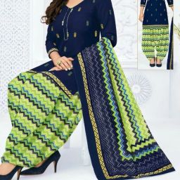 Unstitched Crepe Kurta & Patiyala Material Paisley-image-30