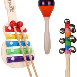 Handcrafted Wooden Baby Rattles Set Combo Pack Toys Rattle-14