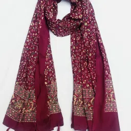 Cotton Blend Printed Multicolor Women Dupatta-image-52