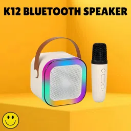 TRUWEL K12 (PORTABLE BLUETOOTH DESKTOP SPEAKER)With Karaoke Mic RGB Light, HD SoundR314 10 W Bluetooth Laptop/Desktop Speaker-image-70
