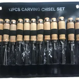 frkb 12Pcs Wood Carving Chisel Set for Cutting and Carving Wood Firmer Chisel Set image 2