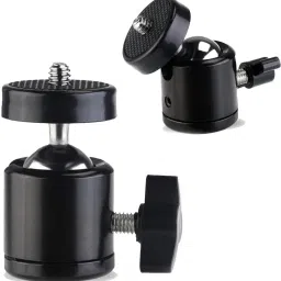 Viraan 1/4" Screw Tripod Ball Head Bracket Holder Ball Head 360 Degree ( PACK OF 2 ) ( BALL MOUNT HEAD ) Tripod Ball Head-38