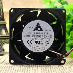 Enormity Delta PFR0848XHE DC Brushless Fan 48V-1.50A Cooling Fan,80 x 80 x 38 mm 4Wire Cooler-image-13