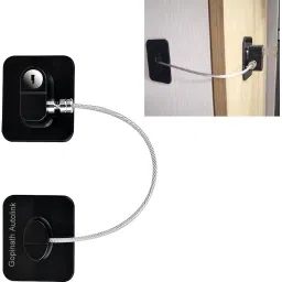 Pack of 1 Safety Door Locks with Key for Cupboard, Cabinets, Fridge & Freezers-18