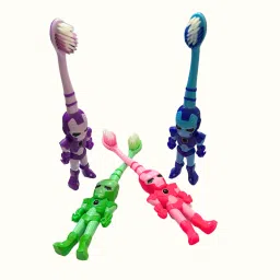 Premium Quality 4 PC Soft Toothbrush for Kids|Toothbrush with Holder Soft Toothbrush-image-40
